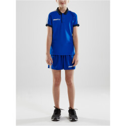 CRAFT Pro Control Poloshirt Kinder 346999 - club cobolt/black 134/140