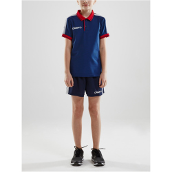 CRAFT Pro Control Poloshirt Kinder 390430 - navy/bright red 122/128