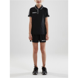 CRAFT Pro Control Poloshirt Kinder 999900 - black/white 158/164