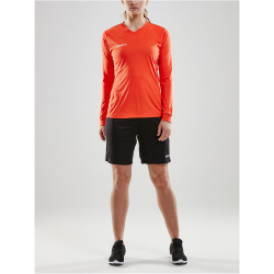 CRAFT Squad Solid langarm Trikot Damen 1570 - cocktail XS
