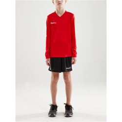 CRAFT Squad Solid langarm Trikot Kinder 1430 - bright red 134/140