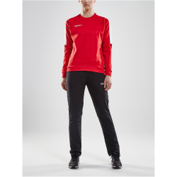 CRAFT Progress Round-Neck Sweatshirt Damen 430900 - bright red/white XS