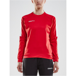 CRAFT Progress Round-Neck Sweatshirt Damen 430900 - bright red/white XS