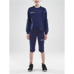 CRAFT Progress Round-Neck Sweatshirt Kinder 390900 - navy/white 158/164