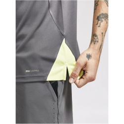 CRAFT Pro Control Impact Trainingsshirt Herren 985541 - granite/giallo S