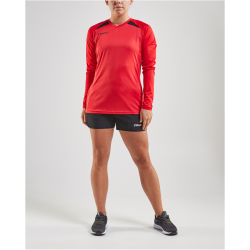 CRAFT Pro Control Impact langarm Trainingsshirt Damen 430999 - bright red/black XS