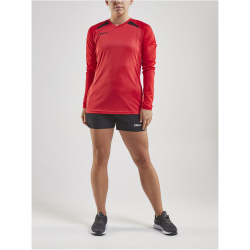 CRAFT Pro Control Impact langarm Trainingsshirt Damen 430999 - bright red/black XS