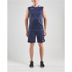 CRAFT Pro Control Impact &auml;rmelloses Trainingsshirt Herren 390900 - navy/white S