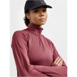 CRAFT Core Trim Midlayer 1/2-Zip Langarmshirt Damen 488200 - rhubarb/melange S