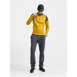 CRAFT Core Edge Thermal Midlayer 1/2-Zip Fleecepullover Herren 500995 - tawny/asphalt M