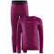 CRAFT Core Warm Baselayer Unterwäsche-Set Kinder 486740 - roxo/coral 146/152