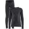CRAFT Core Wool Merino Unterw&auml;sche-Set Kinder 998000 - black melange 110/116