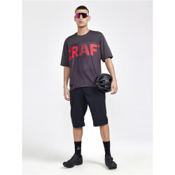 CRAFT Core Offroad XT kurzarm Fahrradshirt Herren 992419 - slate/reddish XXL
