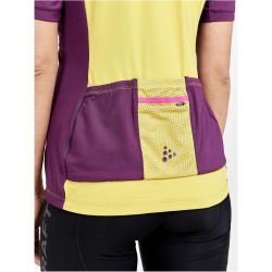 CRAFT ADV Gravel Fahrradtrikot Damen 542435 - cress/burgundy S