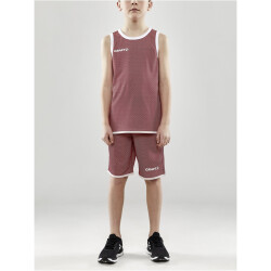 CRAFT Progress Reversible Basketballshorts Kinder 430900 - bright red/white 134/140