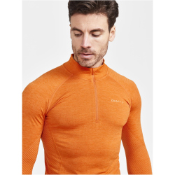 CRAFT Core Dry Active Comfort 1/2-Zip Langarmshirt Herren B580000 - chestnut S