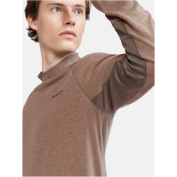 CRAFT ADV SubZ Wool langarm Laufshirt 2 Herren 244200 - dk clay/melange M