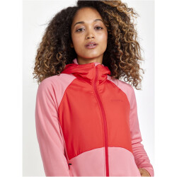 CRAFT ADV Essence Jersey Kapuzen-Trainingsjacke Damen 731419 - arrosa/reddish S