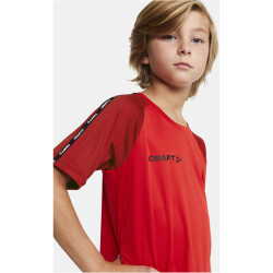 CRAFT Squad 2.0 Contrast Trikot Kinder 430476 - bright red/express 146/152