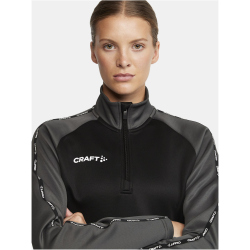 CRAFT Squad 2.0 1/2-Zip Trainings-Top Damen 999985 - black/granite XS