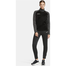 CRAFT Squad 2.0 1/2-Zip Trainings-Top Damen 999985 - black/granite L