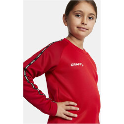 CRAFT Squad 2.0 Crewneck Trainings-Top Kinder 430476 - bright red/express 110/116
