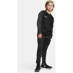 CRAFT Squad 2.0 Crewneck Trainings-Top Kinder 999985 - black/granite 110/116