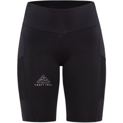 CRAFT Pro kurze Trailrunning-Leggings Damen 999000 - black M