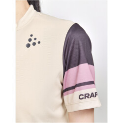 CRAFT Core Endur Logo Fahrradtrikot Damen 211992 - ecru/slate S
