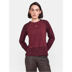 CRAFT ADV Wool Wind langarm Trailrunningshirt Damen 492200 - punsch/melange XS