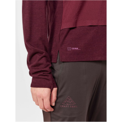 CRAFT ADV Wool Wind langarm Trailrunningshirt Damen 492200 - punsch/melange XS