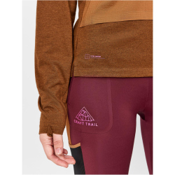 CRAFT ADV Wool Wind langarm Trailrunningshirt Damen 685200 - roots/melange XS