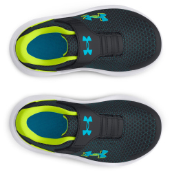 UNDER ARMOUR Surge 4 AC Laufschuhe Jungen 003 - black/high vis yellow/circuit teal 21