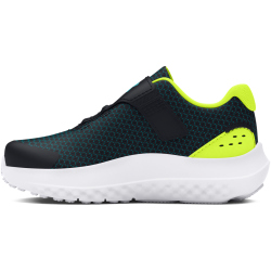 UNDER ARMOUR Surge 4 AC Laufschuhe Jungen 003 - black/high vis yellow/circuit teal 22
