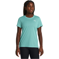 UNDER ARMOUR Tech Bubble T-Shirt Damen 482 - radial turquoise/white/white M