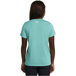 UNDER ARMOUR Tech Bubble T-Shirt Damen 482 - radial turquoise/white/white M