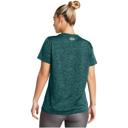 UNDER ARMOUR Tech Twist T-Shirt Damen 449 - hydro teal/coastal teal/white L