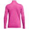 UNDER ARMOUR Tech Twist 1/2-Zip Sportshirt Damen 652 - rebel pink/white M