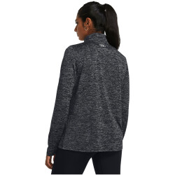 UNDER ARMOUR Tech Twist 1/2-Zip Sportshirt Damen 001 - black/white XL