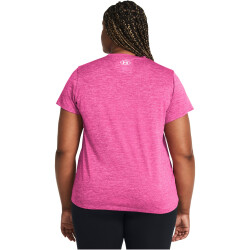 UNDER ARMOUR Tech Twist T-Shirt Damen 652 - rebel pink/pink elixir/white 1X