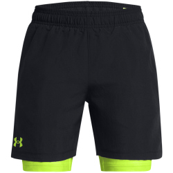 UNDER ARMOUR Woven 2-in-1-Shorts Jungen 001 - black/high...