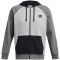 UNDER ARMOUR Rival Colorblock Fleecejacke Herren 011 - mod gray light heather/castlerock light heather/white L