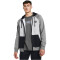UNDER ARMOUR Rival Colorblock Fleecejacke Herren 011 - mod gray light heather/castlerock light heather/white L