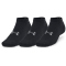 3er Pack UNDER ARMOUR Essential Sneakersocken 001 - black/black/castlerock S (31.5-36.5)