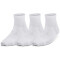 3er Pack UNDER ARMOUR Essential knöchelhohe Socken Kinder 100 - white/white/halo gray M (37-41)