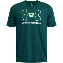 UNDER ARMOUR Foundation Sportshirt Herren 449 - hydro teal/white XL