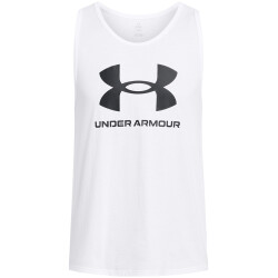 UNDER ARMOUR Sportstyle Tanktop Herren 100 - white/black XS