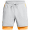 UNDER ARMOUR Launch 5 2in1 Laufshorts Herren 011 - mod gray/nova orange/reflective S