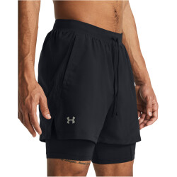 UNDER ARMOUR Launch 5 2in1 Laufshorts Herren 001 - black/black/reflective XXL