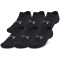 6er Pack UNDER ARMOUR Essential F&uuml;&szlig;linge 001 - black/black/castlerock S (31.5-36.5)